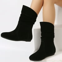 Aayomet Fall Boots for Women Color Simple Round Toe Fued