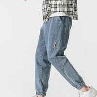 Панталони За Мъже спокойна класически Кепър годни работа носят бойни панталони Плътен цвят еластични талията панталони