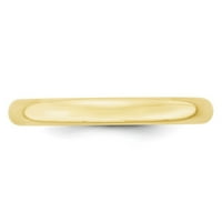 Първично злато карат жълто злато леко комфортно приспособяване на лентата размер 14