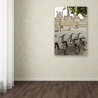Търговска марка изобразително изкуство Париж Деу-велосипеди в кметството платно изкуство от Йейл Гърни