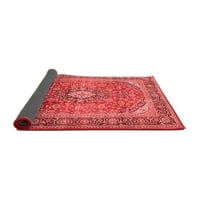 Ahgly Company Indoor Square Medallion Red Traditional Area Rugs, 7 'квадрат