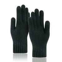 Овица термични Ръкавици за жени мъже шофиране Дебели термични възрастни трикотажни сензорен Колоездене ръкавица за Тийн Момичета Многоцветен