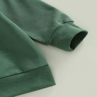 Wybzd St. Patrick's Day Baby Girl Spring Letter Print Long Loweve Pullover Sweatshirt Tops + Shamrock Flare Pants Комплект 0- години