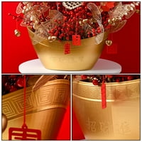 Подарък bo ingot форма подарък bo новогодишна кофа за цветя Начало Sundries Container