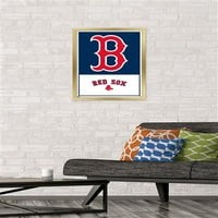 Бостън Ред Со-Плакат За Стена С Лого, 14.725 22.375 В Рамка