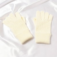 Зимни ръкавици униза плетена вълна топли ръкавици със солидни цветни студени ръкавици