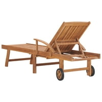 Moobody Sun Lounger с ярко зелена възглавница от твърда дървесина тик