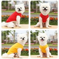 Коледа за домашни любимци кученце тениска малки кучета облекла кучешки дрехи кучешки парти риза удобни меки върхове жълти 5xl