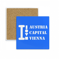 Австрия Столица Виена Арт Деко Мода Увеселителен Парк Чаша Мат Чаша Подплата Титуляр Изолация Камък