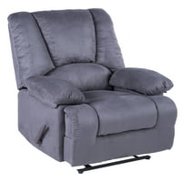 Лайфмарт Кала Каса серия сив Овърсайз стол с топлина, масажен стол със съхранение, флашки и дистанционно