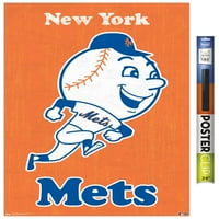 Ню Йорк Метс-Ретро Лого Плакат За Стена, 22.375 34